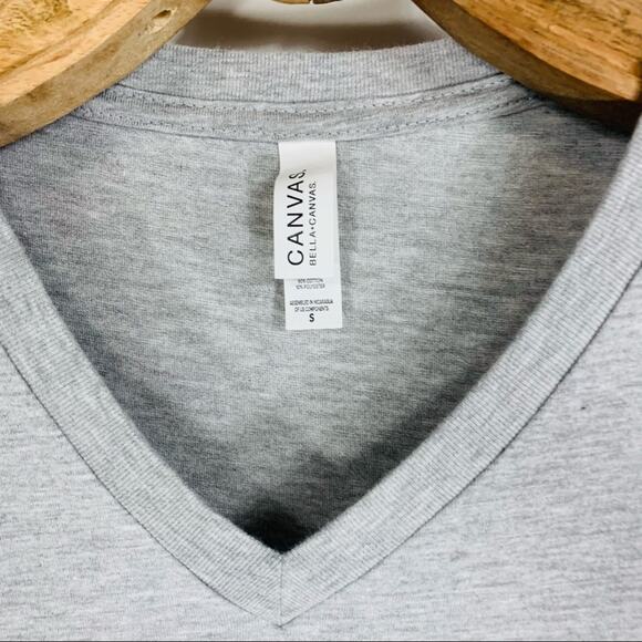 Gray Gamma Phi Beta V Neck Tshirt Small - Picture 4 of 5